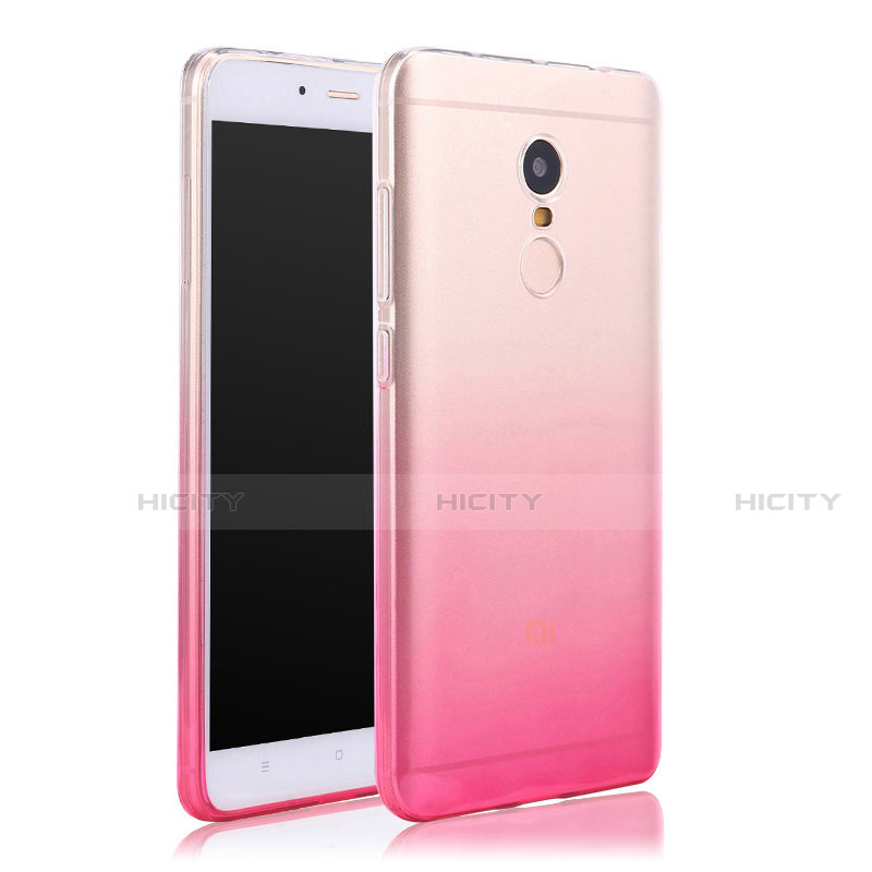Funda Gel Ultrafina Transparente Gradiente para Xiaomi Redmi Note 4 Standard Edition Rosa