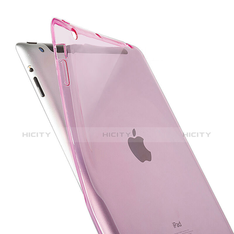 Funda Gel Ultrafina Transparente para Apple iPad 3 Rosa