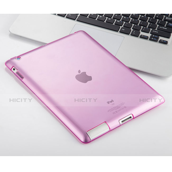 Funda Gel Ultrafina Transparente para Apple iPad 3 Rosa