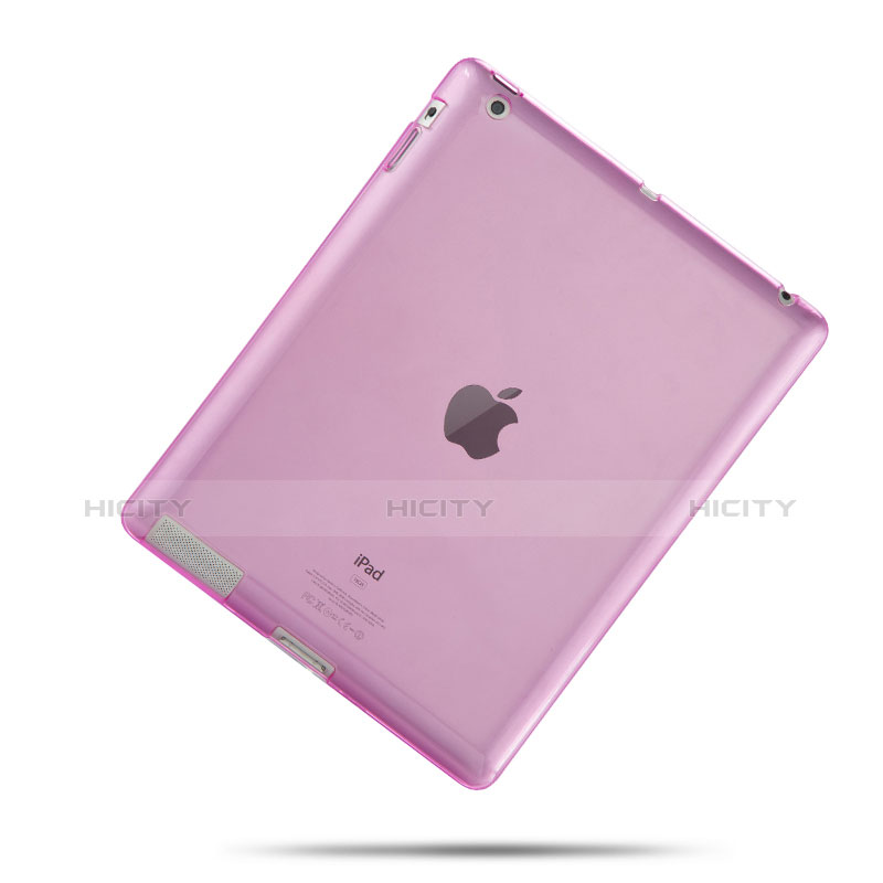Funda Gel Ultrafina Transparente para Apple iPad 4 Rosa