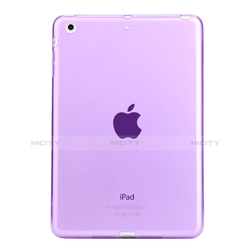 Funda Gel Ultrafina Transparente para Apple iPad Mini 3 Morado