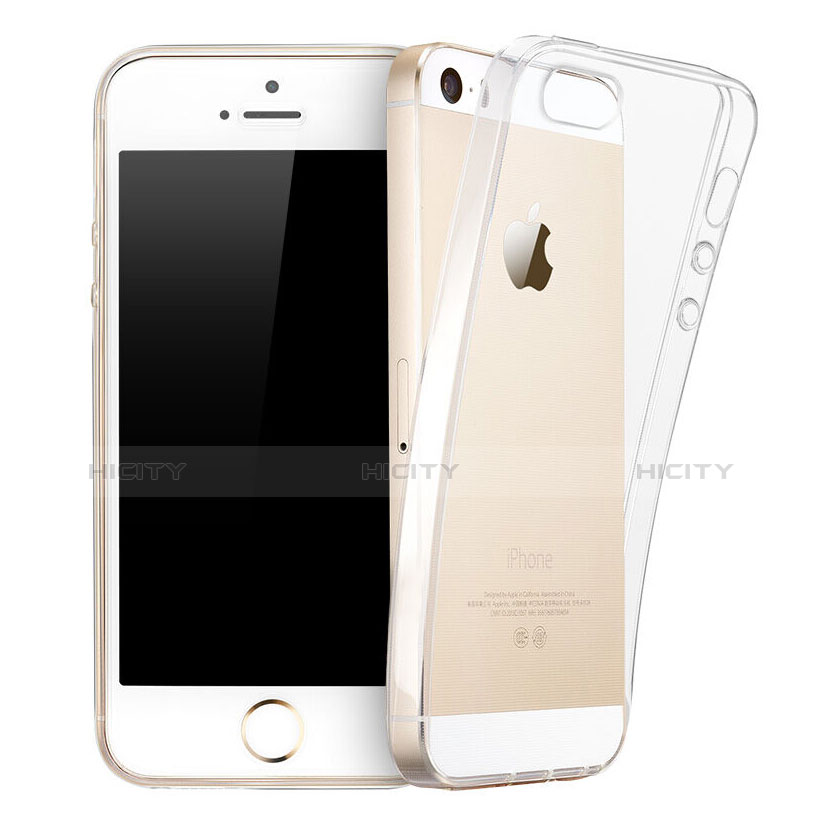 Funda Gel Ultrafina Transparente para Apple iPhone 5 Claro