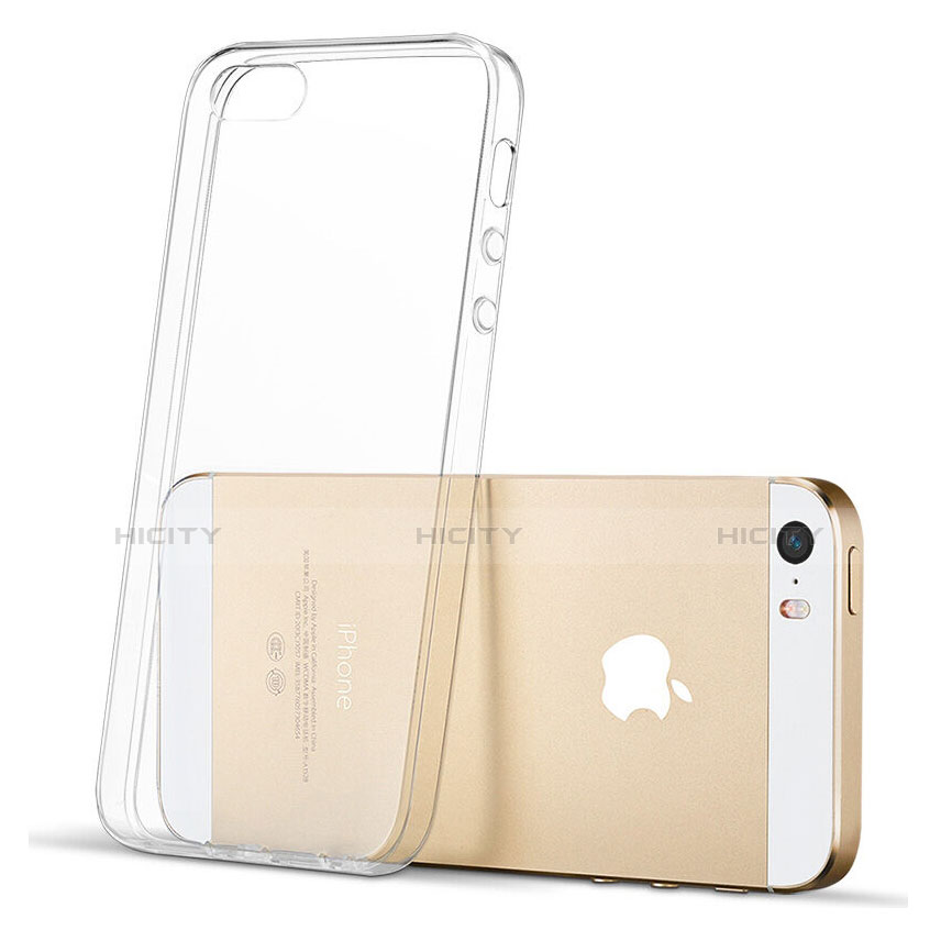 Funda Gel Ultrafina Transparente para Apple iPhone 5 Claro