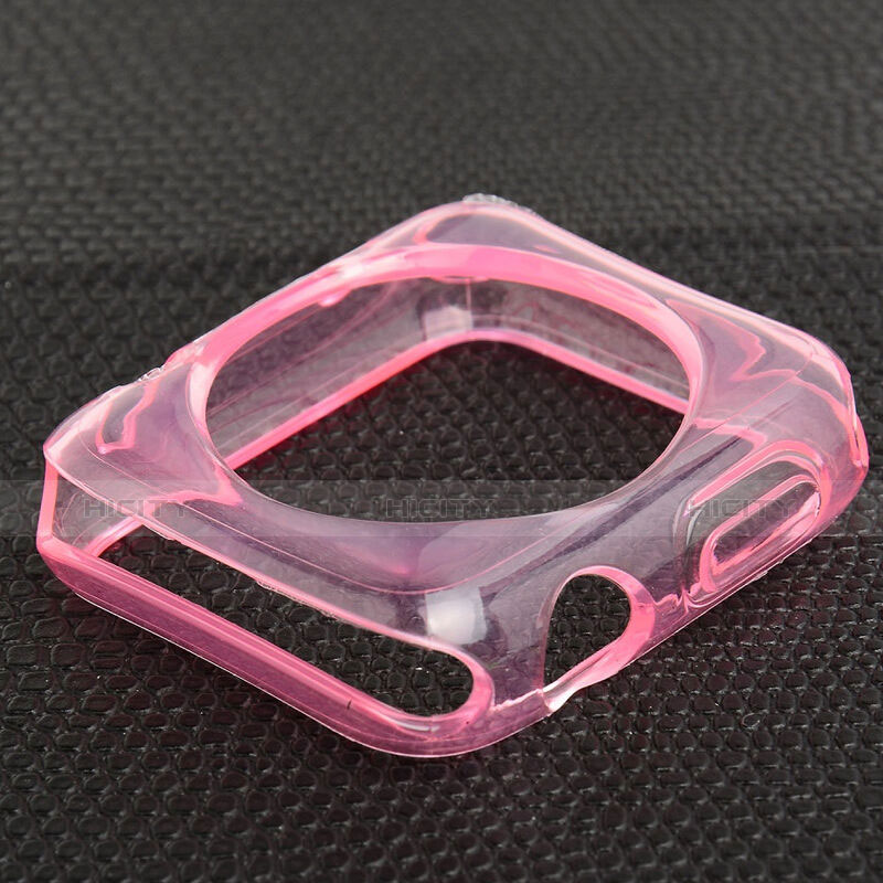 Funda Gel Ultrafina Transparente para Apple iWatch 3 38mm Rosa