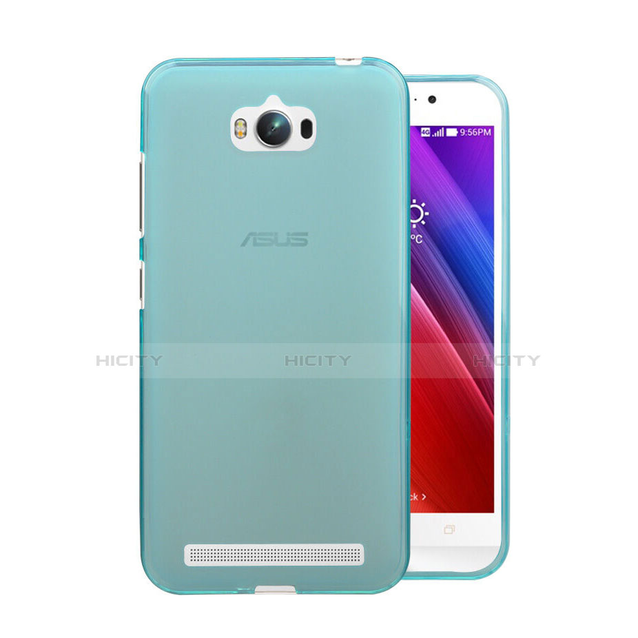 Funda Gel Ultrafina Transparente para Asus Zenfone Max ZC550KL Azul