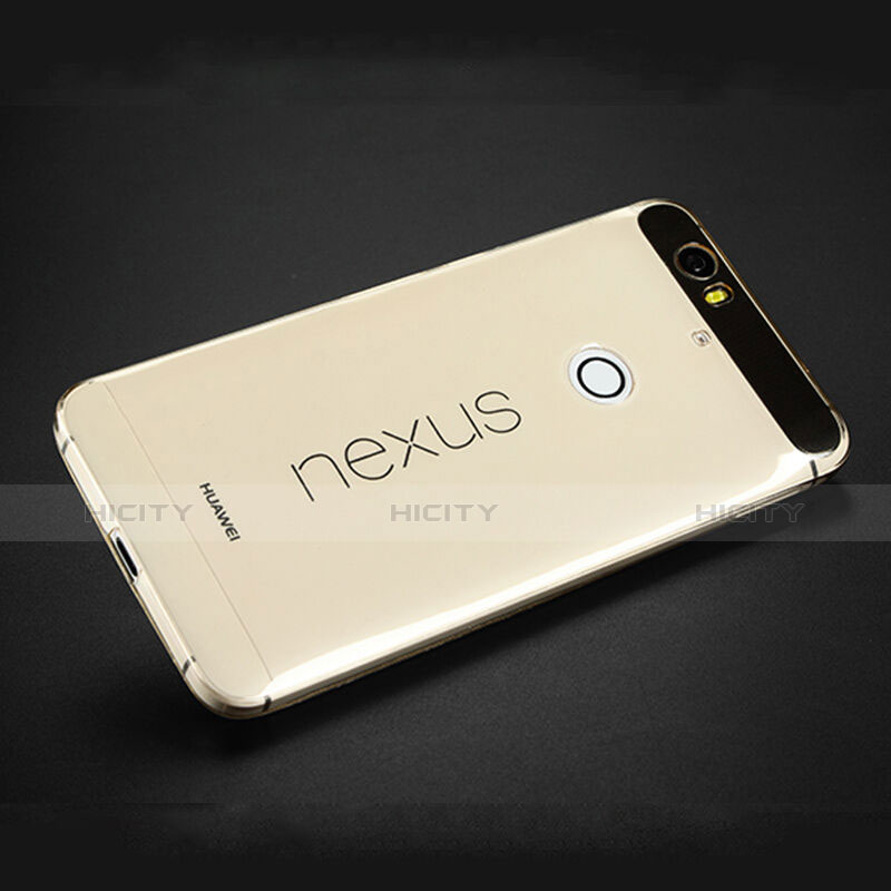 Funda Gel Ultrafina Transparente para Google Nexus 6P Oro