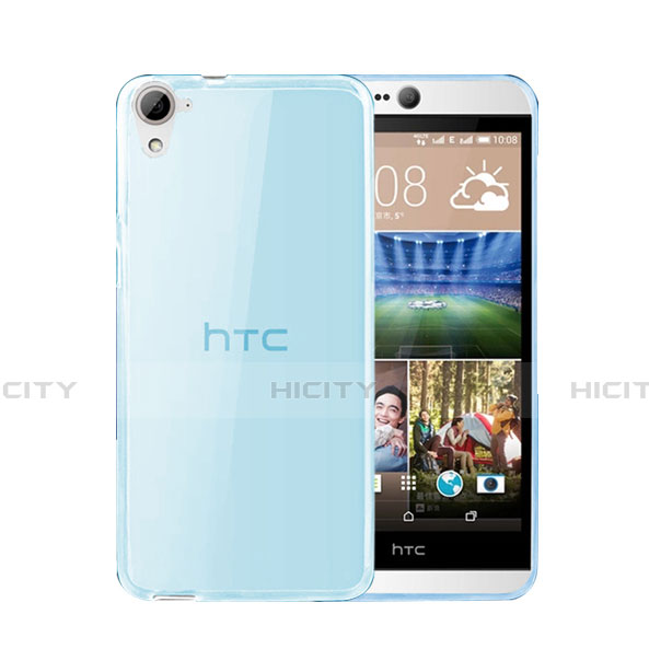 Funda Gel Ultrafina Transparente para HTC Desire 826 826T 826W Azul