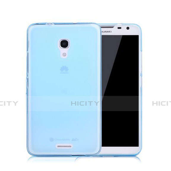 Funda Gel Ultrafina Transparente para Huawei Ascend Mate 2 Azul