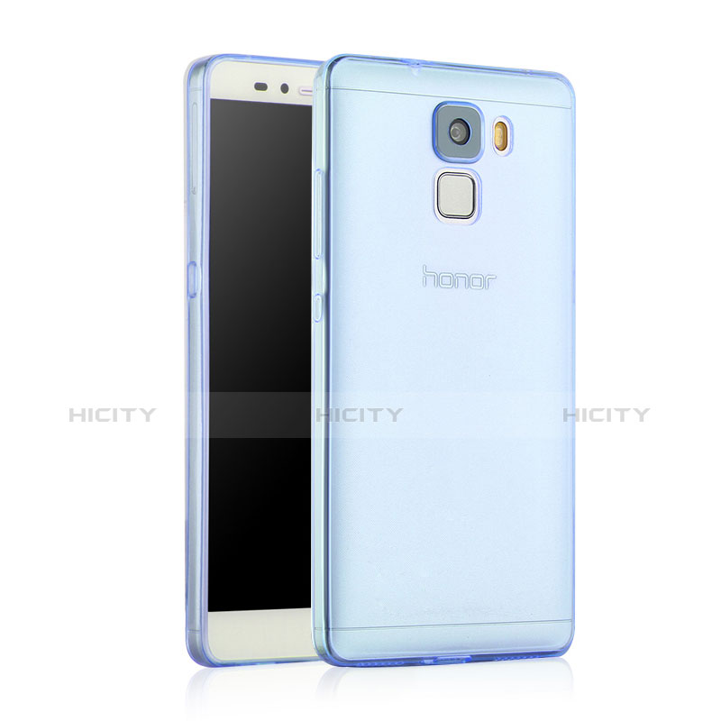 Funda Gel Ultrafina Transparente para Huawei Honor 7 Dual SIM Azul