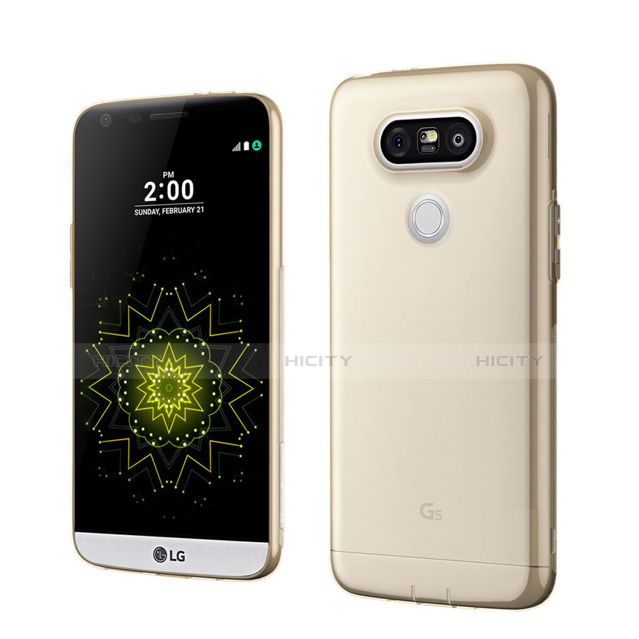 Funda Gel Ultrafina Transparente para LG G5 Oro