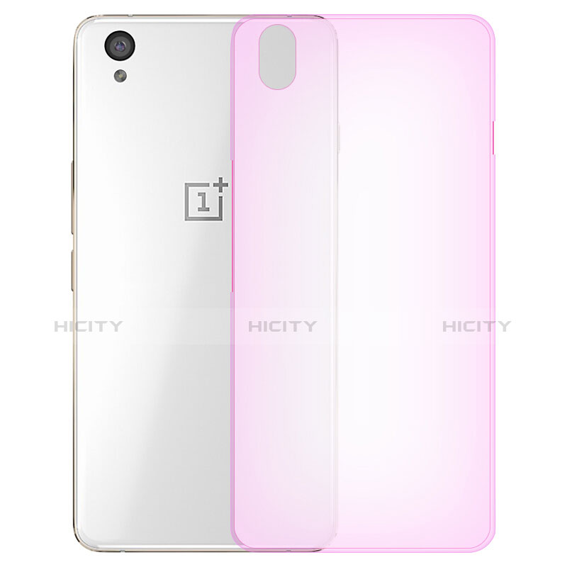 Funda Gel Ultrafina Transparente para OnePlus X Rosa