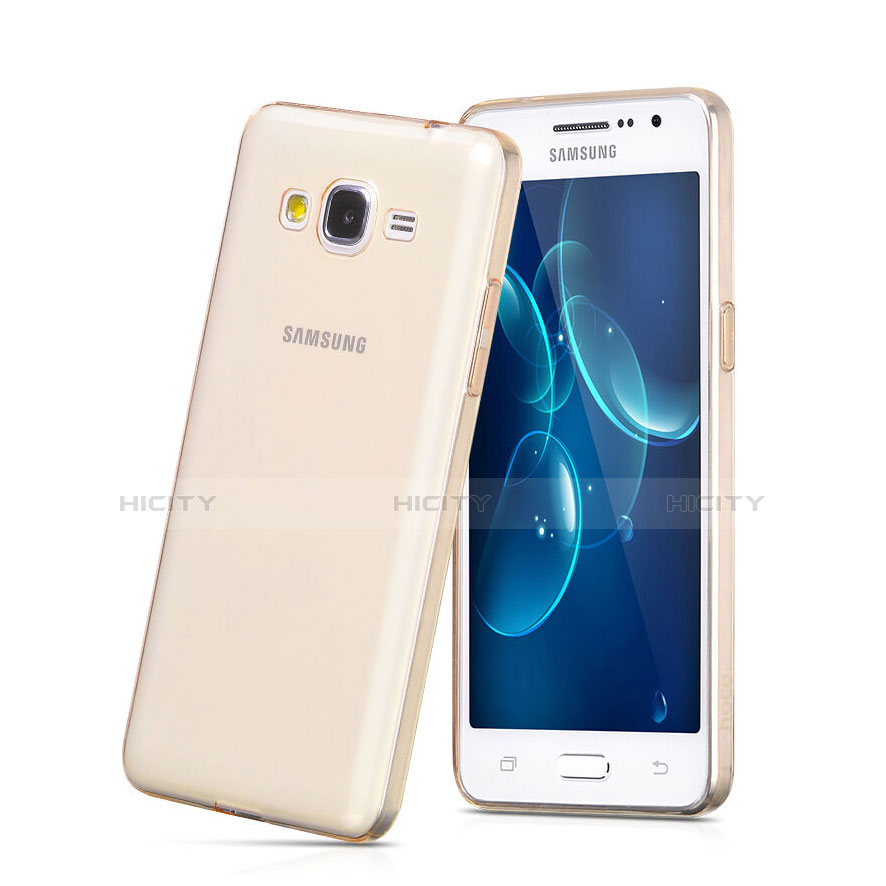 Funda Gel Ultrafina Transparente para Samsung Galaxy Grand Prime 4G G531F Duos TV Oro