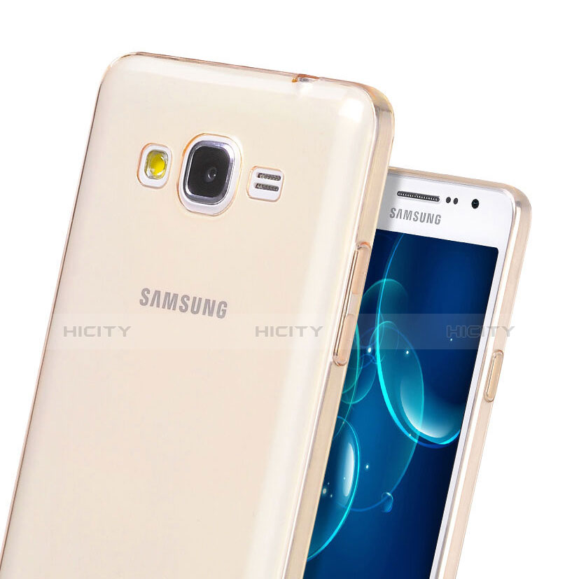 Funda Gel Ultrafina Transparente para Samsung Galaxy Grand Prime 4G G531F Duos TV Oro