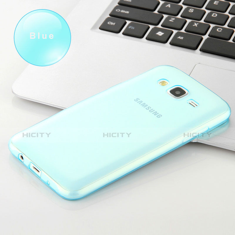 Funda Gel Ultrafina Transparente para Samsung Galaxy J7 SM-J700F J700H Azul