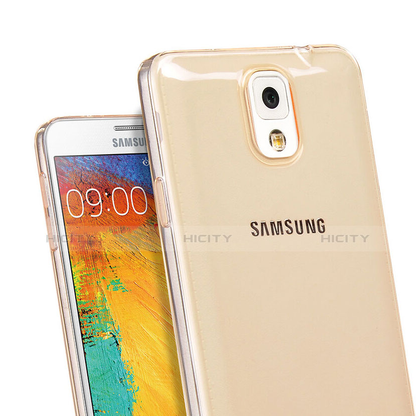 Funda Gel Ultrafina Transparente para Samsung Galaxy Note 3 N9000 Oro