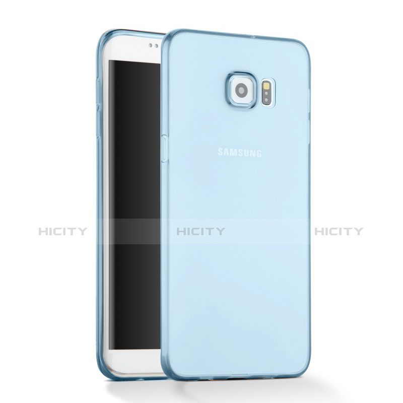 Funda Gel Ultrafina Transparente para Samsung Galaxy S6 Edge SM-G925 Azul