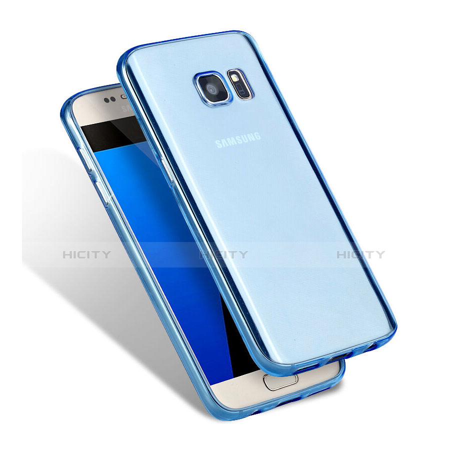 Funda Gel Ultrafina Transparente para Samsung Galaxy S7 G930F G930FD Azul