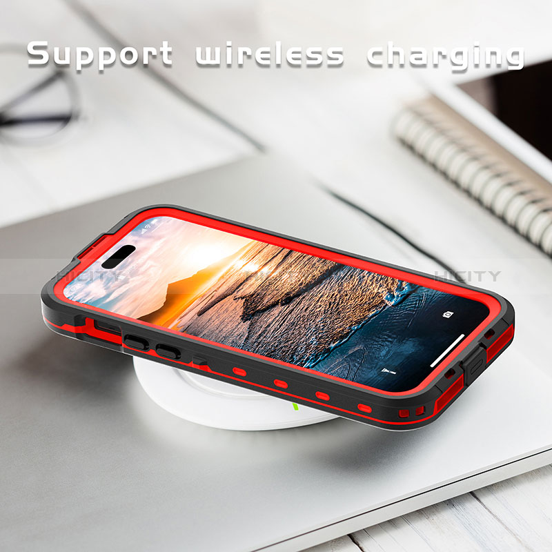 Funda Impermeable Bumper Silicona y Plastico Waterproof Carcasa 360 Grados con Mag-Safe Magnetic HJ1 para Apple iPhone 15