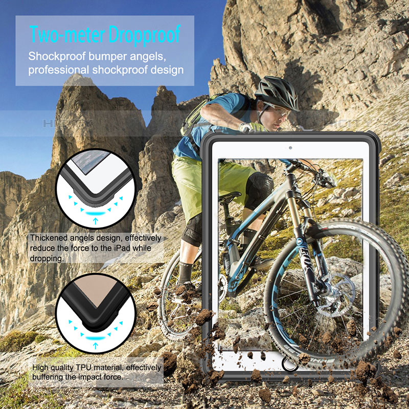 Funda Impermeable Bumper Silicona y Plastico Waterproof Carcasa 360 Grados para Apple iPad Air 3 Negro