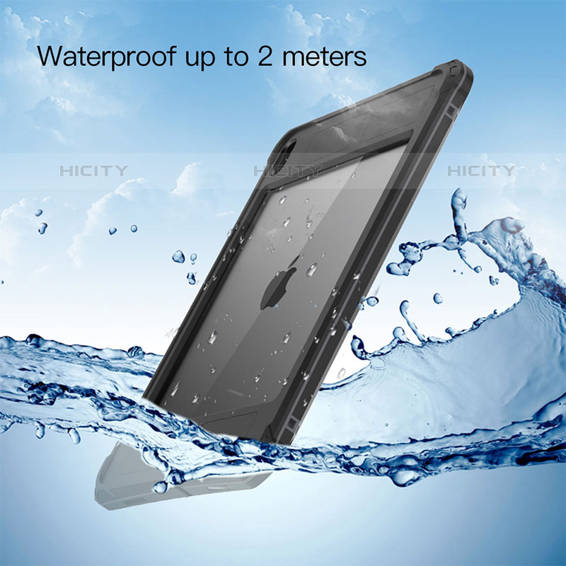 Funda Impermeable Bumper Silicona y Plastico Waterproof Carcasa 360 Grados para Apple iPad Air 4 10.9 (2020) Negro