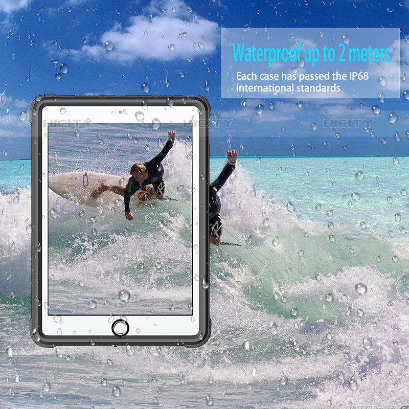 Funda Impermeable Bumper Silicona y Plastico Waterproof Carcasa 360 Grados para Apple iPad Pro 10.5 Negro