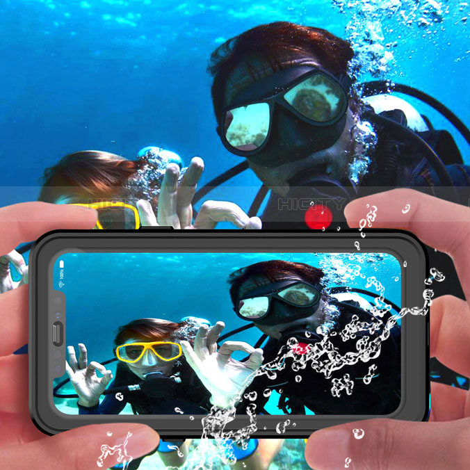 Funda Impermeable Bumper Silicona y Plastico Waterproof Carcasa 360 Grados para Apple iPhone 11 Pro Max Negro