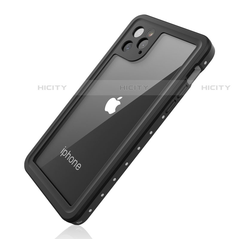 Funda Impermeable Bumper Silicona y Plastico Waterproof Carcasa 360 Grados para Apple iPhone 11 Pro Max Negro