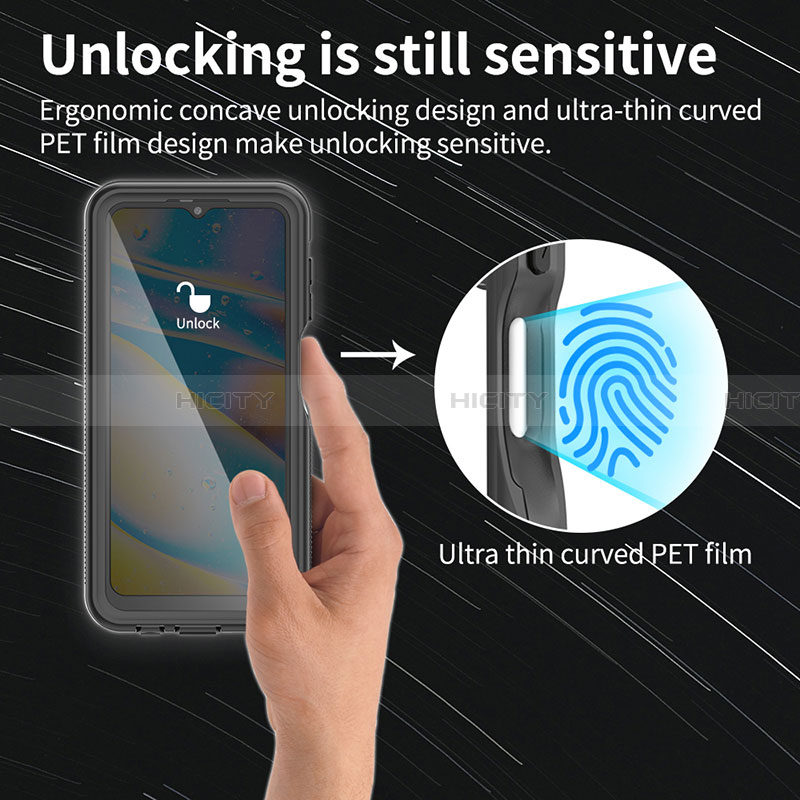 Funda Impermeable Bumper Silicona y Plastico Waterproof Carcasa 360 Grados para Samsung Galaxy A13 5G Negro