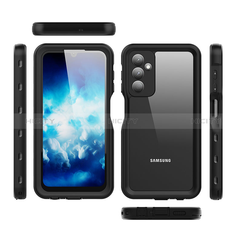 Funda Impermeable Bumper Silicona y Plastico Waterproof Carcasa 360 Grados para Samsung Galaxy A25 5G Negro