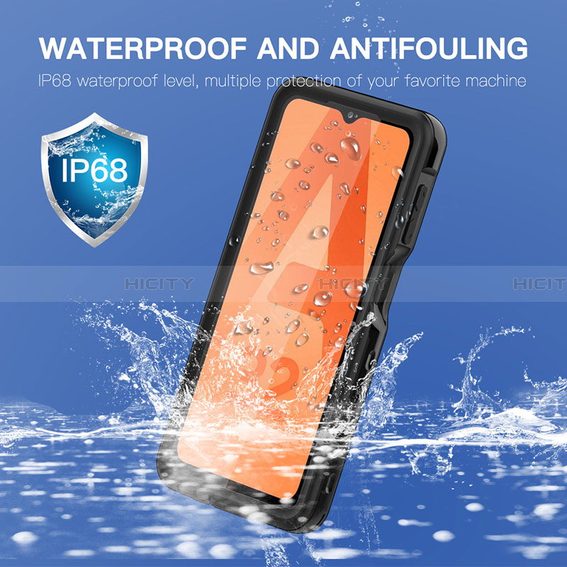 Funda Impermeable Bumper Silicona y Plastico Waterproof Carcasa 360 Grados para Samsung Galaxy A32 5G Negro