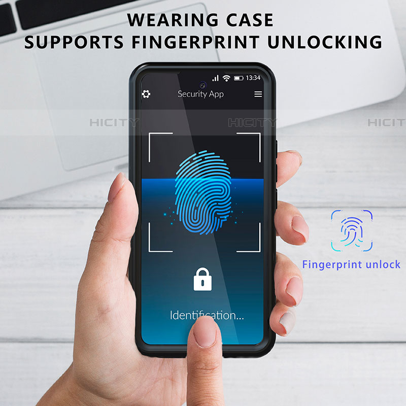 Funda Impermeable Bumper Silicona y Plastico Waterproof Carcasa 360 Grados para Samsung Galaxy A53 5G Negro