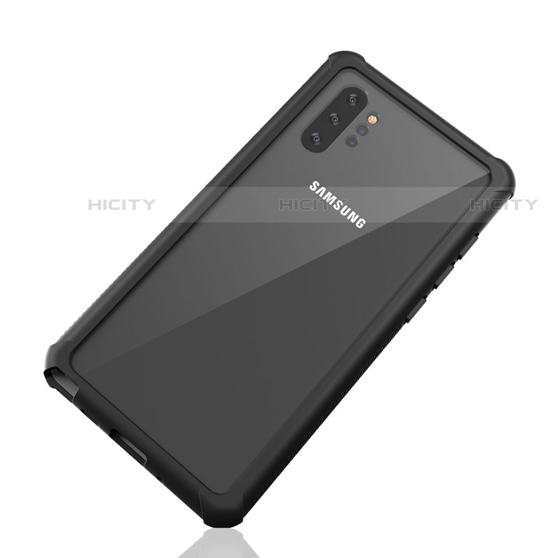 Funda Impermeable Bumper Silicona y Plastico Waterproof Carcasa 360 Grados para Samsung Galaxy Note 10 Plus 5G Negro