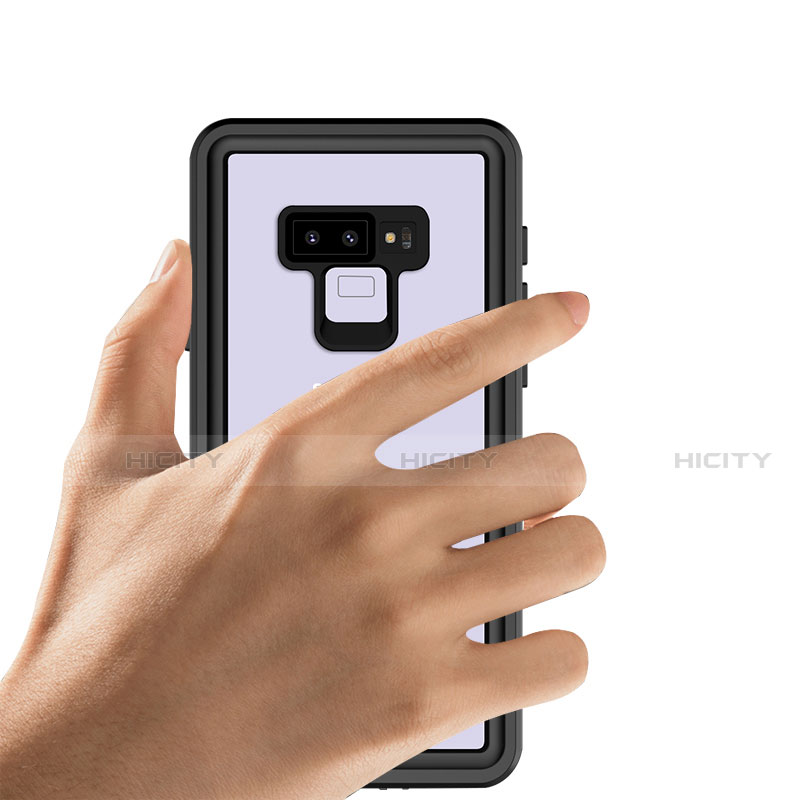 Funda Impermeable Bumper Silicona y Plastico Waterproof Carcasa 360 Grados para Samsung Galaxy Note 9 Negro