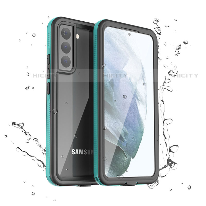 Funda Impermeable Bumper Silicona y Plastico Waterproof Carcasa 360 Grados para Samsung Galaxy S21 Plus 5G Verde