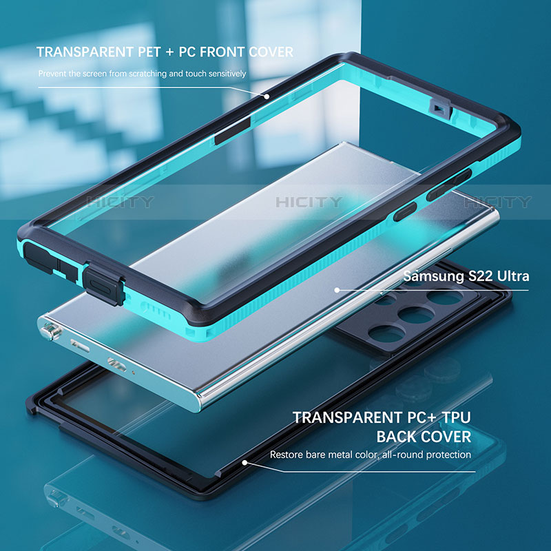 Funda Impermeable Bumper Silicona y Plastico Waterproof Carcasa 360 Grados para Samsung Galaxy S23 Ultra 5G