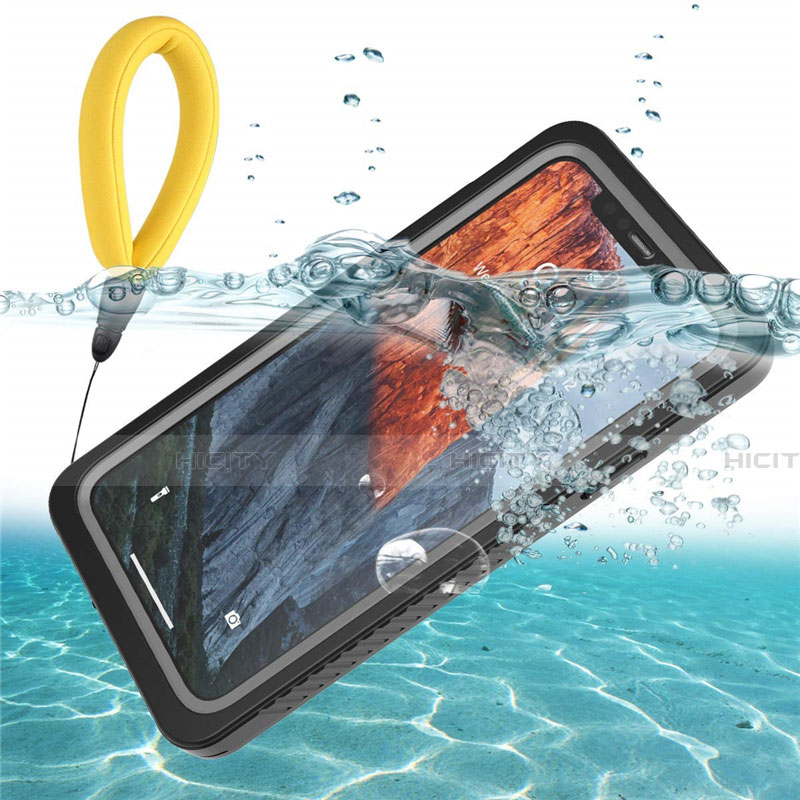 Funda Impermeable Bumper Silicona y Plastico Waterproof Carcasa 360 Grados U01 para Apple iPhone 11 Negro