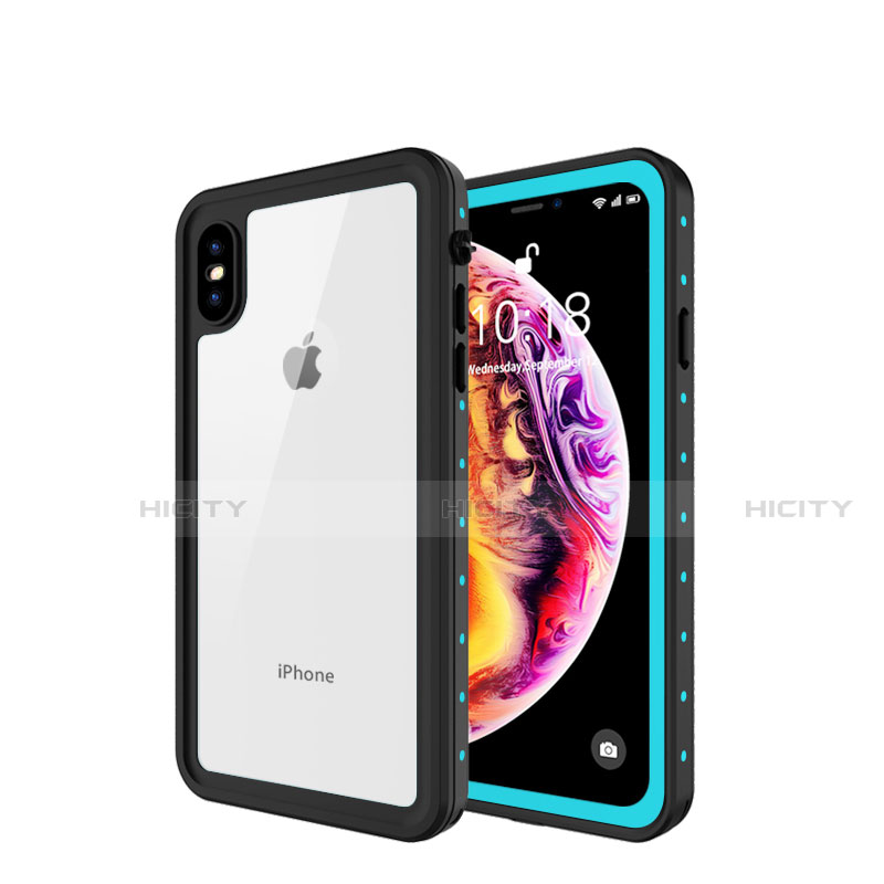 Funda Impermeable Bumper Silicona y Plastico Waterproof Carcasa 360 Grados W01 para Apple iPhone Xs Max