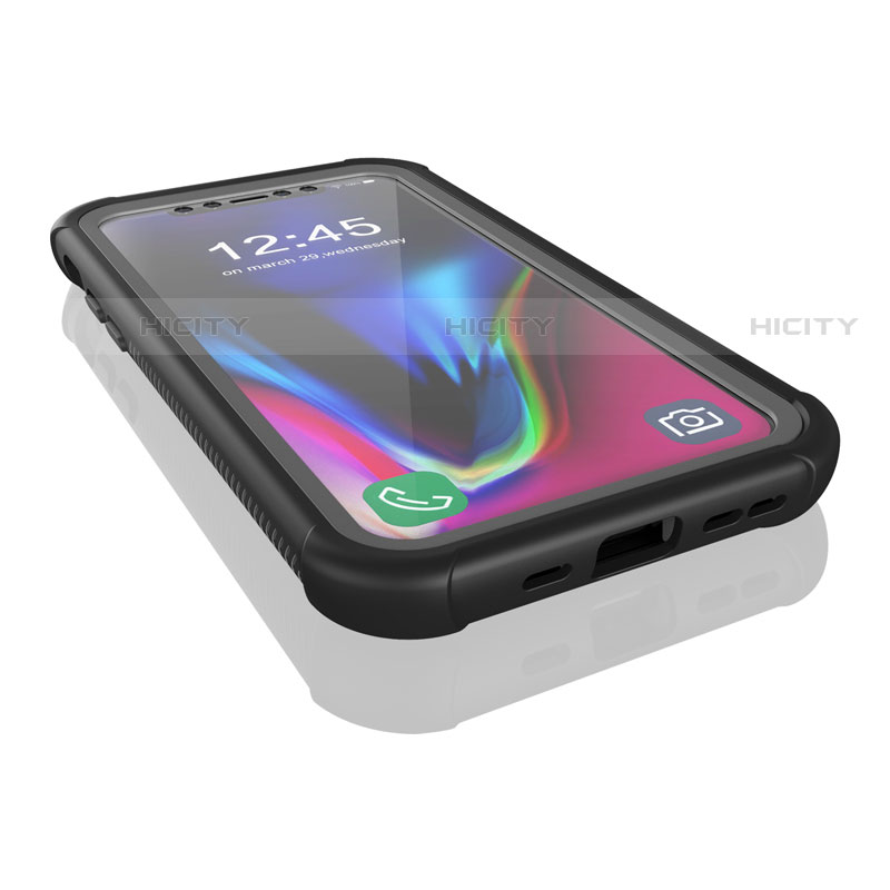 Funda Impermeable Bumper Silicona y Plastico Waterproof Carcasa 360 Grados W02 para Apple iPhone 11 Pro Max Negro