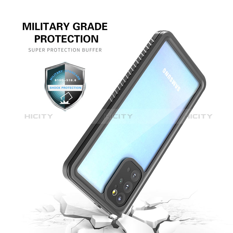 Funda Impermeable Bumper Silicona y Plastico Waterproof Carcasa 360 Grados W02 para Samsung Galaxy S20 Plus 5G Negro