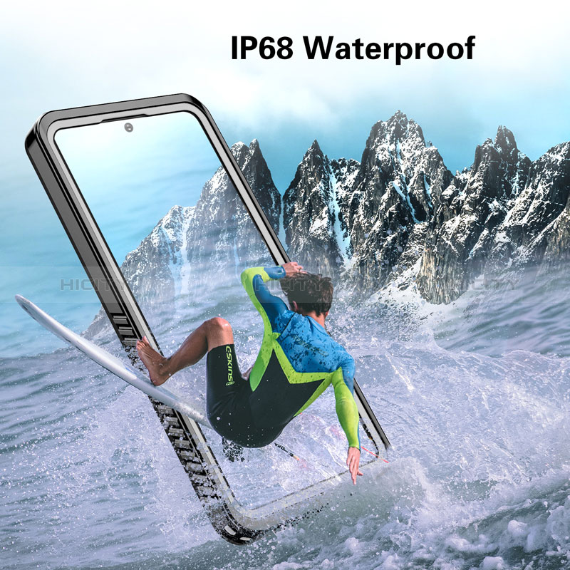 Funda Impermeable Bumper Silicona y Plastico Waterproof Carcasa 360 Grados W02 para Samsung Galaxy S20 Plus 5G Negro