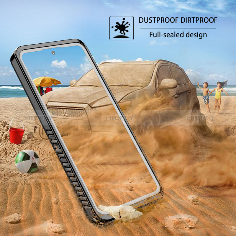 Funda Impermeable Bumper Silicona y Plastico Waterproof Carcasa 360 Grados W02 para Samsung Galaxy S20 Ultra 5G Negro