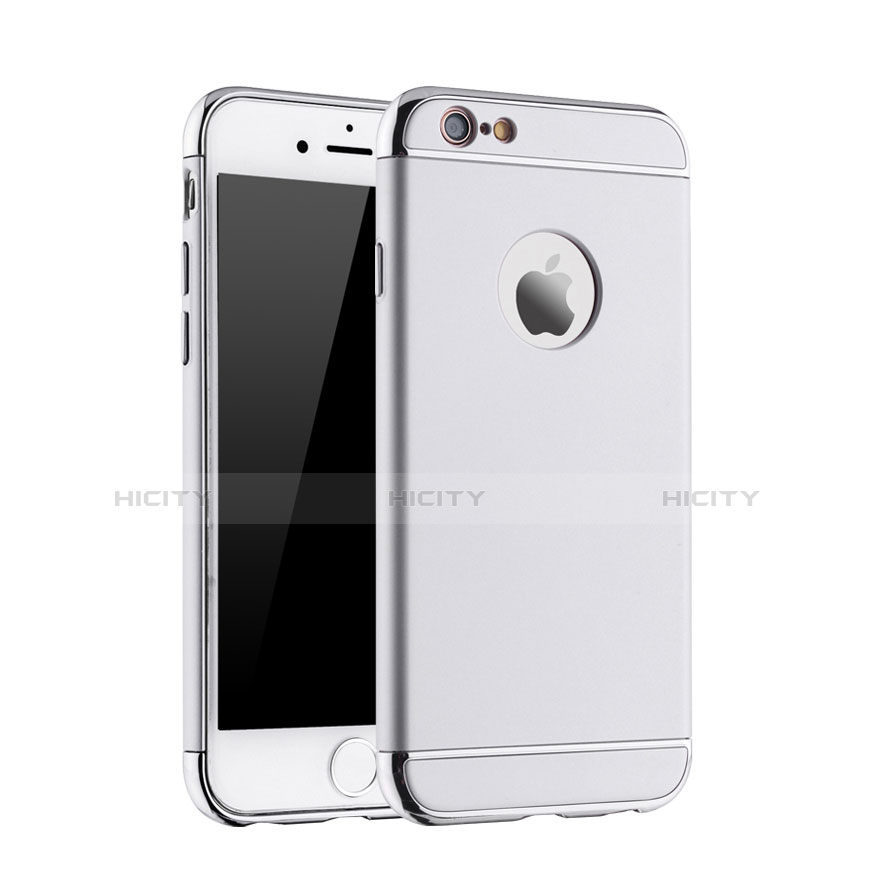 Funda Lujo A01 Marco de Aluminio para Apple iPhone 6S Plata