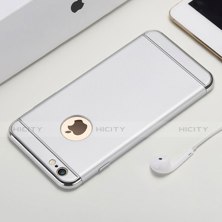 Funda Lujo A01 Marco de Aluminio para Apple iPhone 6S Plata