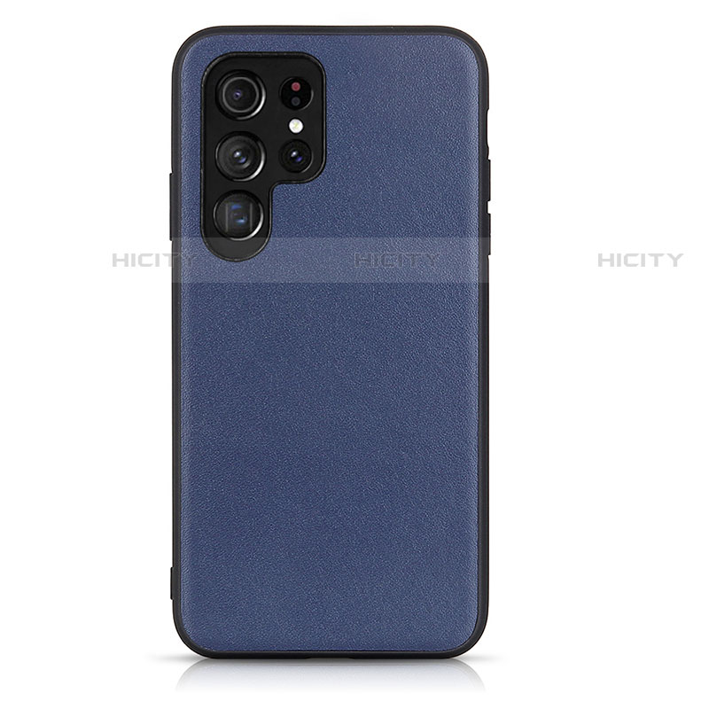 Funda Lujo Cuero Carcasa B01H para Samsung Galaxy S21 Ultra 5G Azul