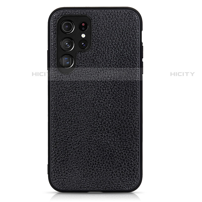 Funda Lujo Cuero Carcasa B05H para Samsung Galaxy S21 Ultra 5G Negro
