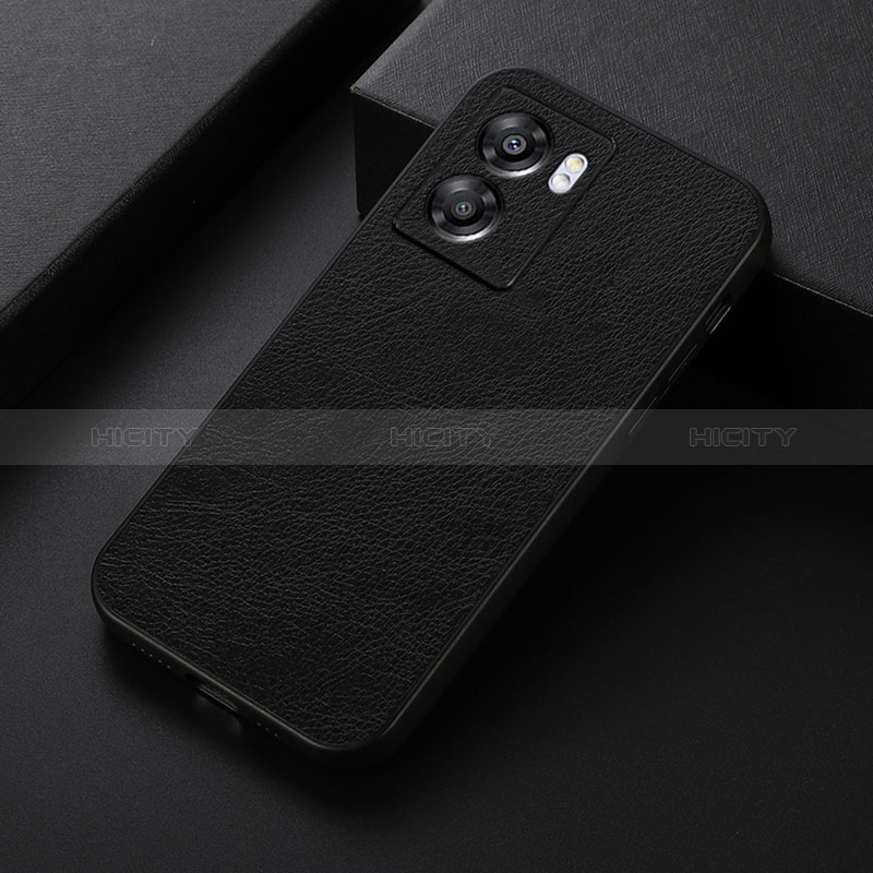 Funda Lujo Cuero Carcasa B06H para Oppo A56S 5G Negro