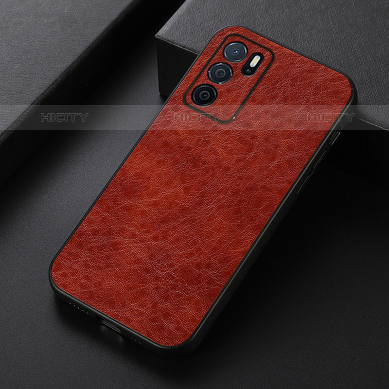 Funda Lujo Cuero Carcasa B07H para Oppo A54s Marron