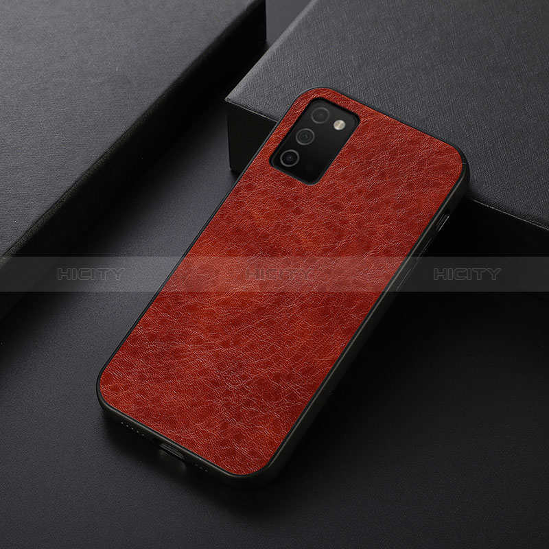 Funda Lujo Cuero Carcasa B07H para Samsung Galaxy A02s Marron