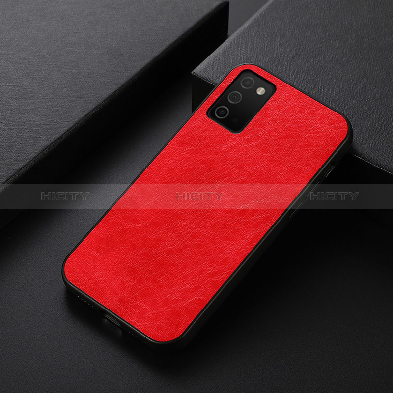 Funda Lujo Cuero Carcasa B07H para Samsung Galaxy A02s Rojo