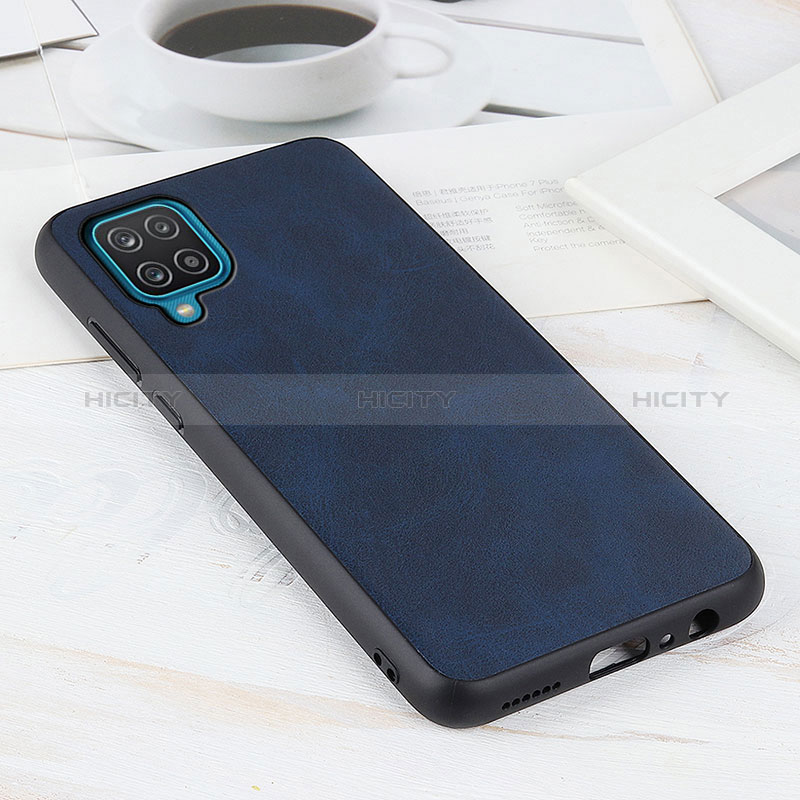 Funda Lujo Cuero Carcasa B08H para Samsung Galaxy M12 Azul